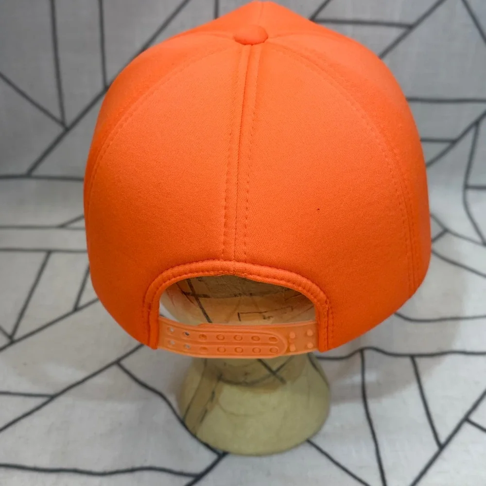 Cobra Turkey and the Wolf Trucker Hat OS Neon Orange Foam Snapback Patch Cap